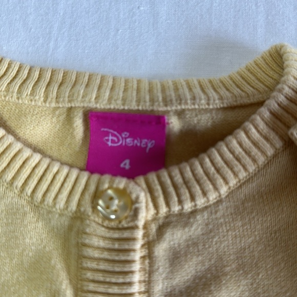 Disney - Belle Light Yellow button down cardigan Sweater - Picture 3 of 3